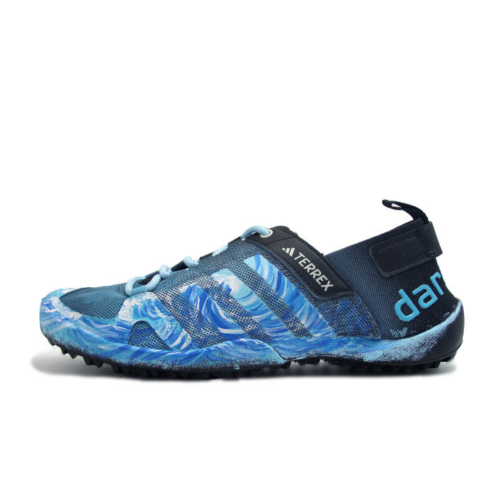 Adidas Adidas Terrex Daroga Fabric Hand Drawn Graffiti Abrasion Resistant, Breathable, Lightweight Low top Hiking Shoes Men's
