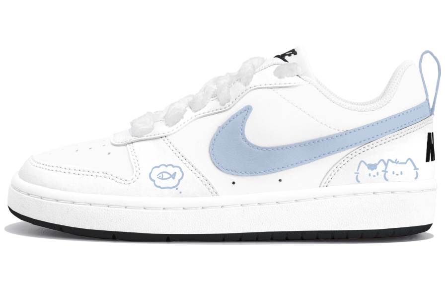 Nike Nike Court Borough Low top Kids' Skateboarding Shoes Blue Teenagers