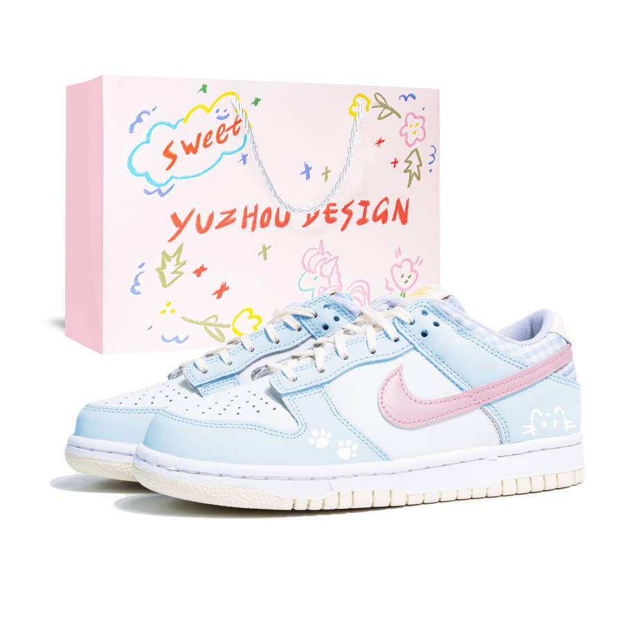 Nike Nike Dunk Maris Sal Peach Kids' Skateboarding Shoes Sky Blue Unisex