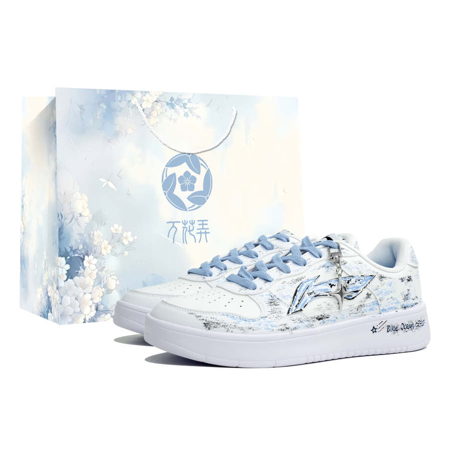 Li-Ning Li Ning Floating Boat Abrasion Resistant Cushioning Low top Skateboard Shoes Unisex White