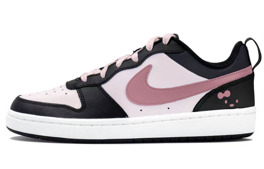 Nike Nike Court Borough Mildew Black Powder Kitten Kids' Skateboarding Shoes Pink Teenagers
