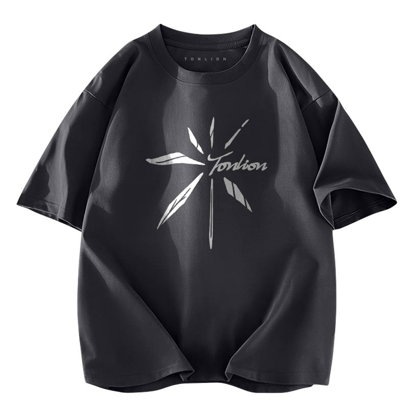 Tonlion T Shirts Unisex Crew Neck Moderate