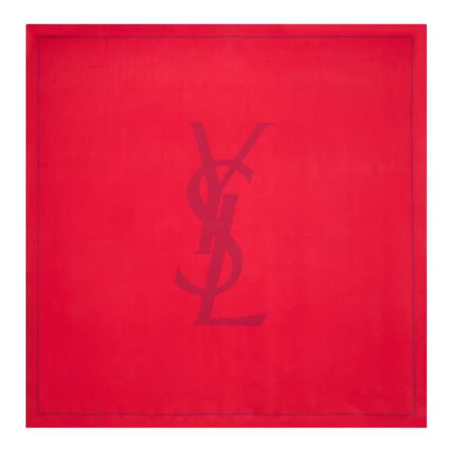 SAINT LAURENT SAINT LAURENT Silk Scarves Unisex Red
