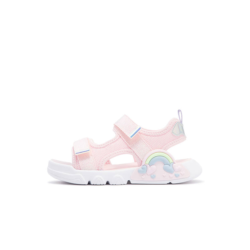 XTEP Little Rainbow Cushioning Abrasion Resistant Slip Resistant Low top Children's Sandals Pink Kids'
