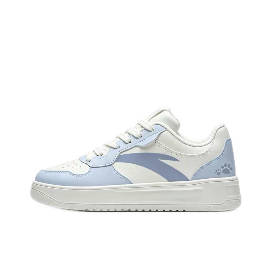 Anta Easy Sky Little Claw Synthetic Leather Slip Resistant Low top Skateboard Shoes Unisex Blue