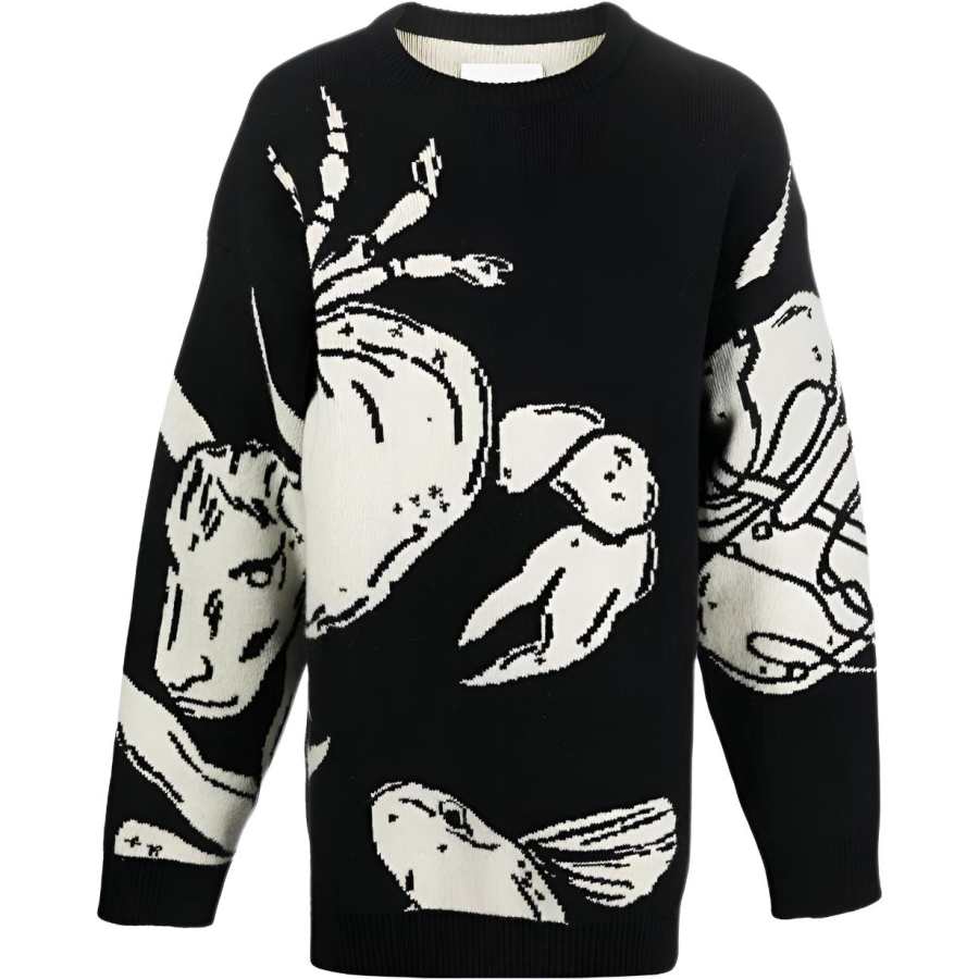 JIL SANDER JIL SANDER Long Sleeve Wool Crewneck Sweater