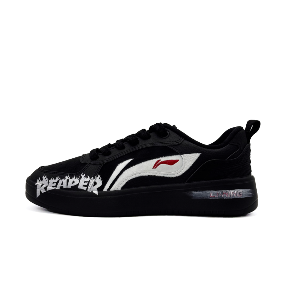 Li-Ning Li Ning Wheat Age Lightweight Abrasion Resistant Low top Skateboard Shoes Men's Black