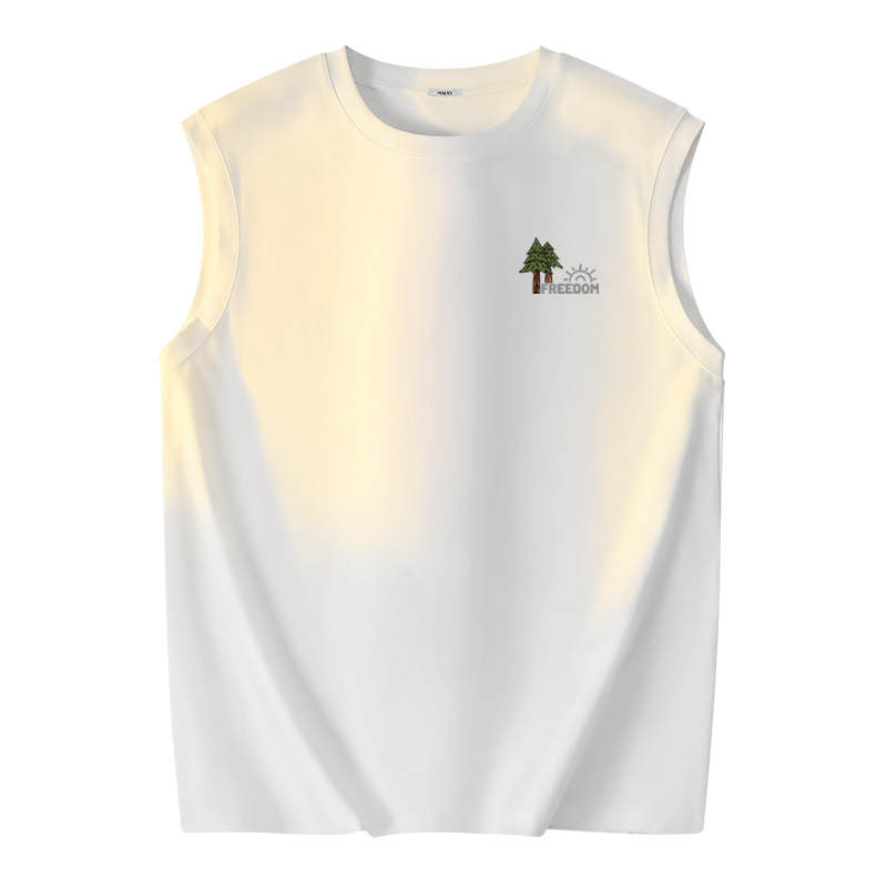MINISO Tank Tops Unisex Crew Neck Moderate Sleeveless