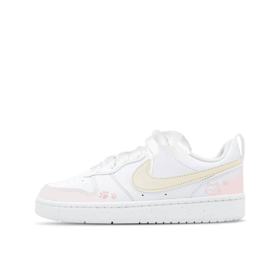Nike Nike Court Borough Pink Mist Cat Island Leather Slip Resistant, Abrasion Resistant, Breathable Low top