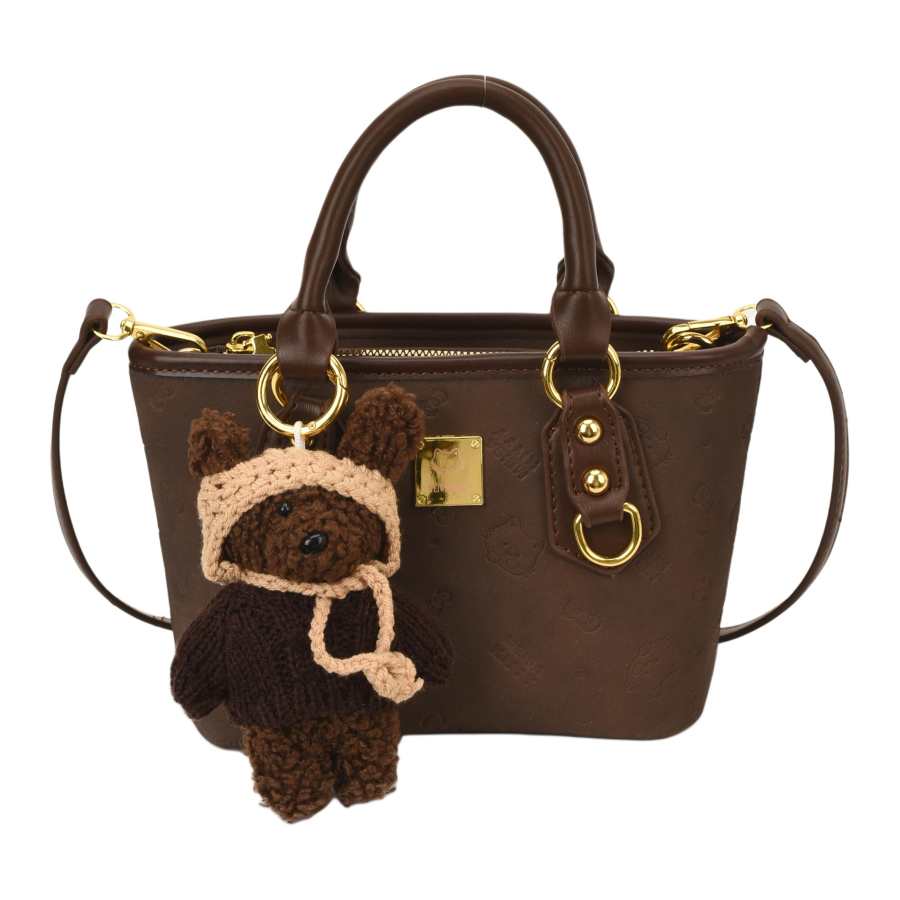 YALU Pu Handbag Women's Coffee Brown