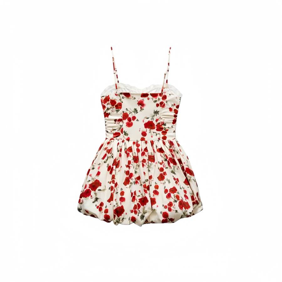 DUSHE Slip Dresses Women's White Camisole Thin Short Skirt
