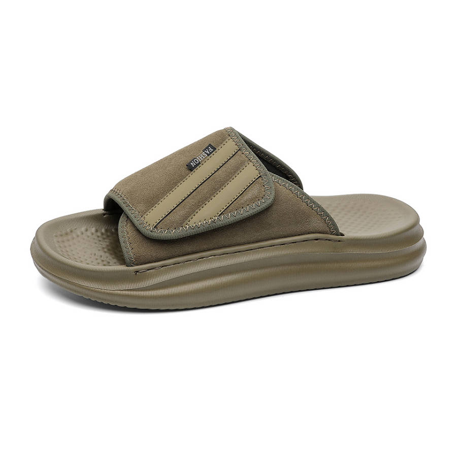 Lanza Lanza Slide Slippers Men's Khaki Green/Black