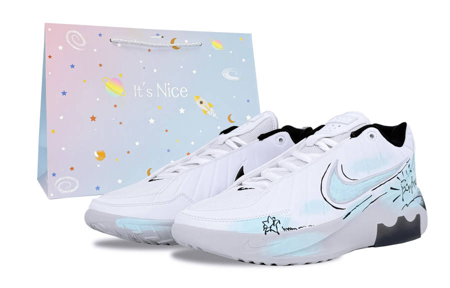 Nike Nike LEBRON WITNESS IX Cushioning Balance Impact Resistant Low top Basketball Shoes Men's Blue Black