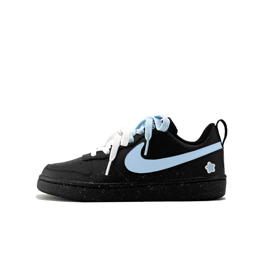 Nike Nike Court Borough Starfall Ink Blue Leather Low top Kids' Skateboarding Shoes Glacier Blue Teenagers