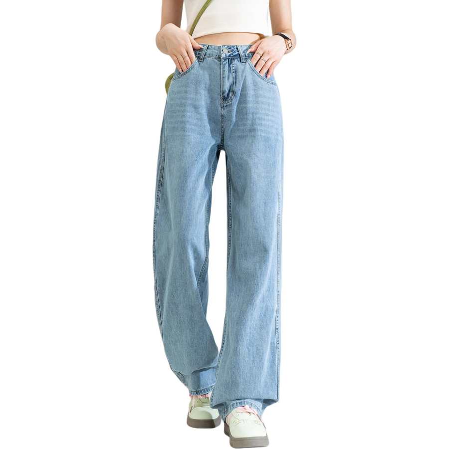 Tonlion Jeans Women's Moderate Wide Leg Pants