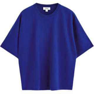 COS T Shirts Women's Cobalt Blue Crew Neck Moderate