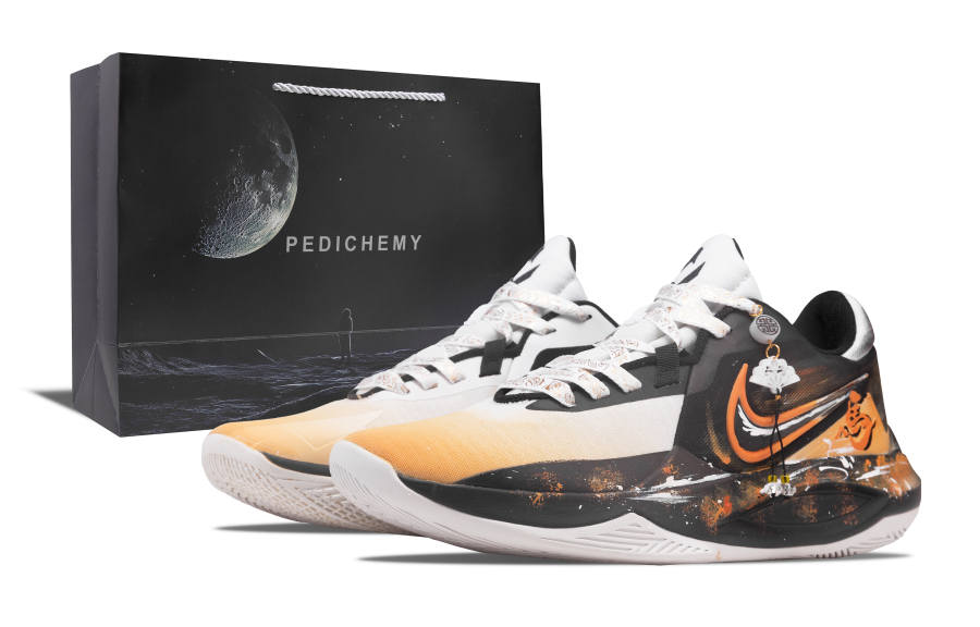 Nike Nike Precision 6 Orange Wind Horse, Special Shopping Bag Low top Basketball Shoes Men's
