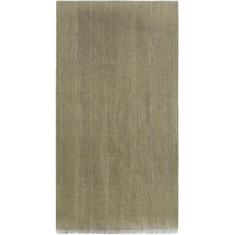 COS Fringe Linen Knit Scarves Unisex Khaki Green