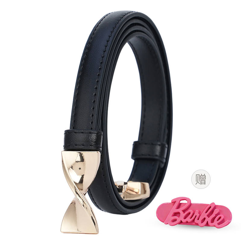 Barbie Cow Leather Zinc Alloy Leather Belts Women's 1.5cm