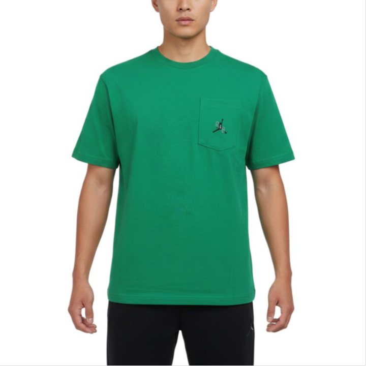 Jordan Jordan AS T Shirts Men's Green Crew Neck Moderate