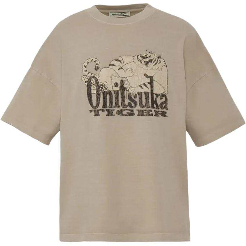 Onitsuka Tiger T Shirts Unisex Light Gray Crew Neck
