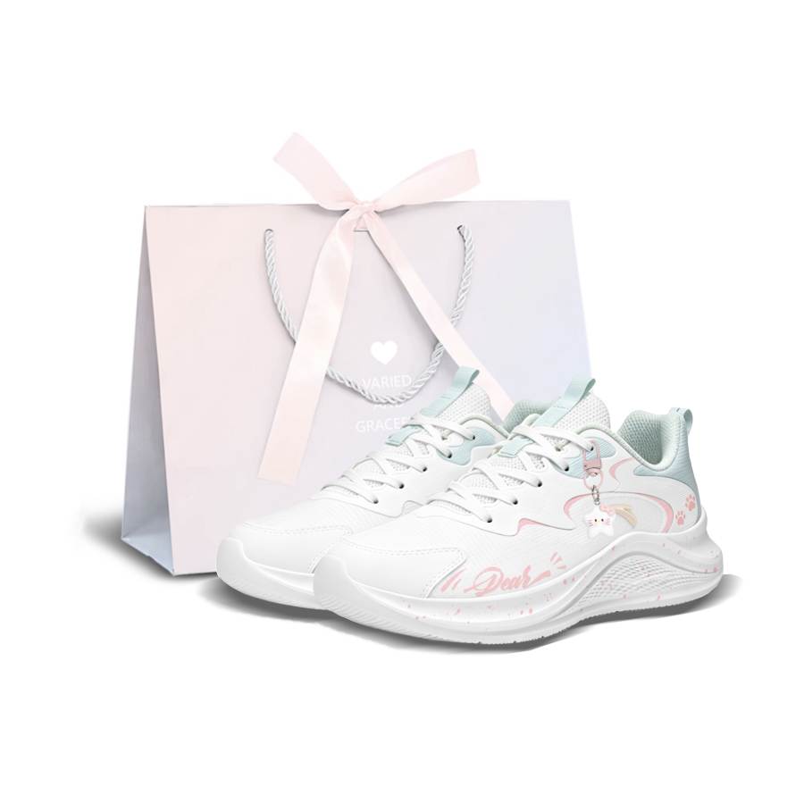 Anta Wander Cushioning Abrasion Resistant Low top Casual Physical Fitness Test & Exam Running Shoes Women's Pink White