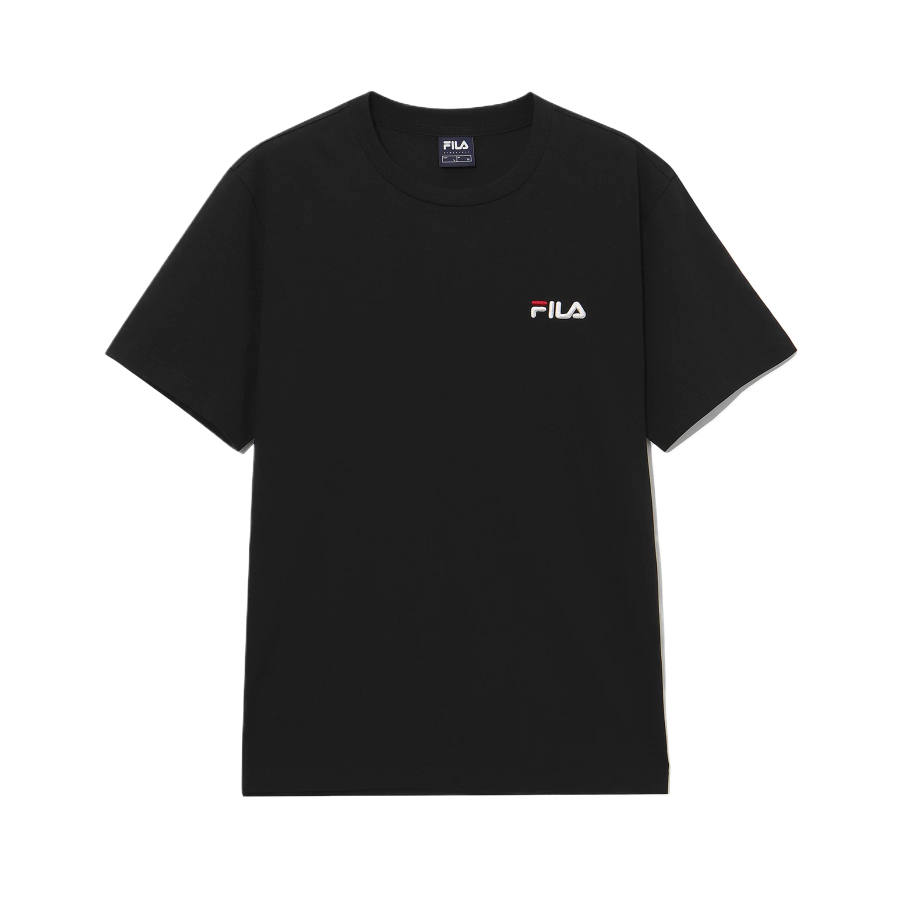 FILA T Shirts Unisex Black Crew Neck Moderate