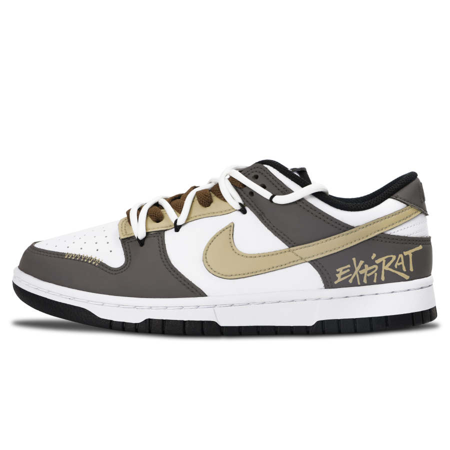 Nike Nike Dunk Black White, Gray Brown Wild Fun Leather Low top Skateboard Shoes Unisex Gray