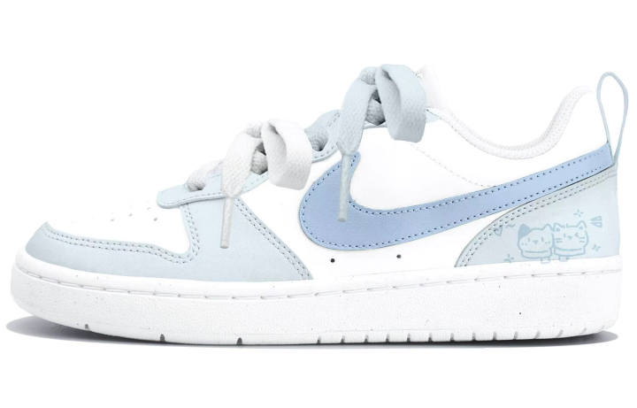 Nike Nike Court Borough Leather Kids' Skateboarding Shoes Blue Teenagers