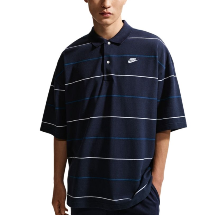 Nike Nike Club Polo Shirts Men's Marine Blue Polo Collar Moderate Other
