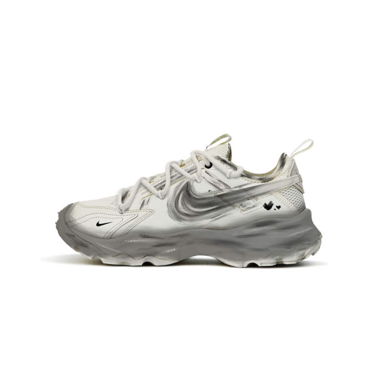 Nike Nike TC 7900 Gray Moonlight Cushioning Abrasion Resistant Low top Casual Shoes Women's Gray White