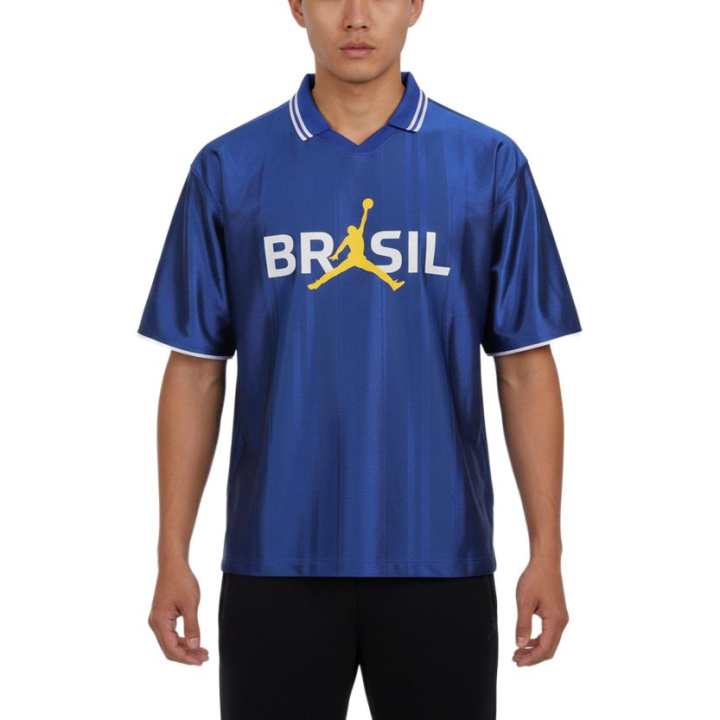 Jordan Jordan As M J T Shirts Men's Blue Lapel Moderate