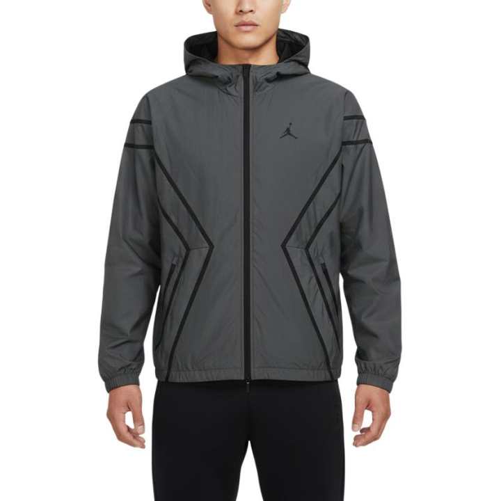 Jordan Jordan Flt Jackets Men's Charcoal Gray Hooded Non Detachable Moderate Other