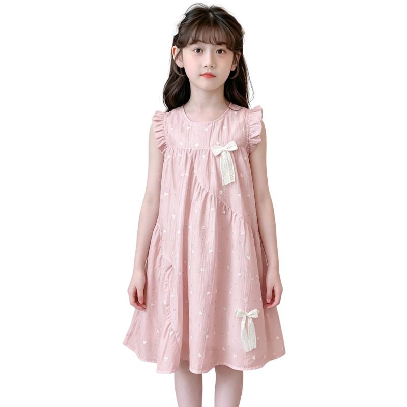 YALU Grade School Dresses Lapel Moderate Midi Skirt Stretch