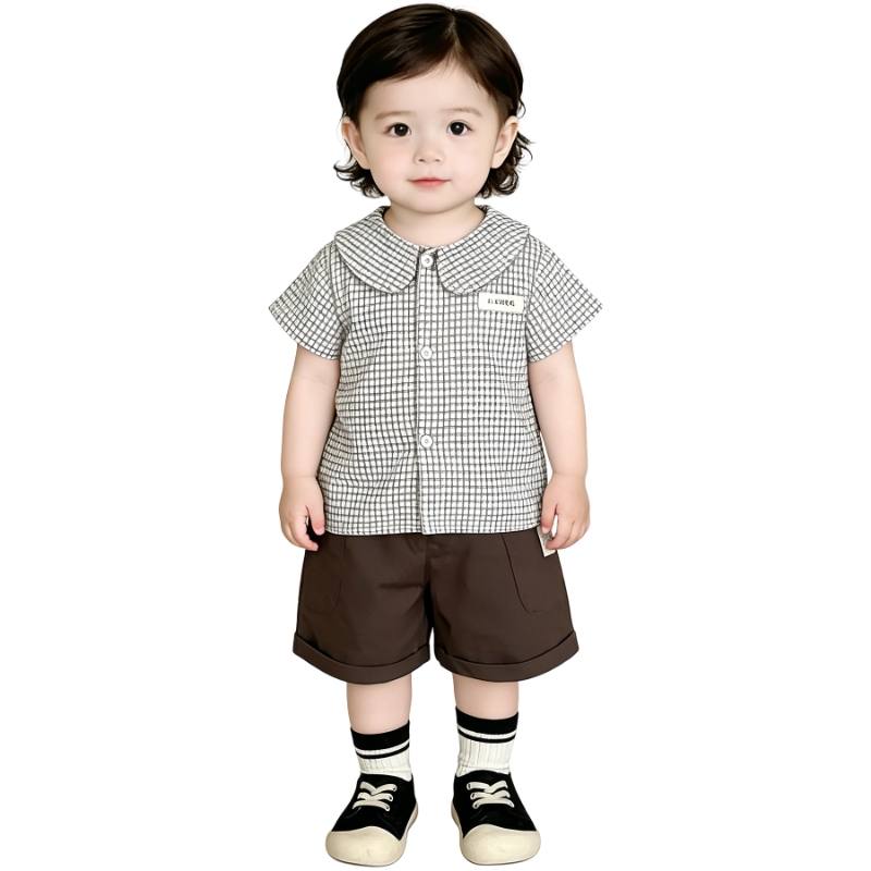 YALU Baby Casual Sportswear Lapel Thin