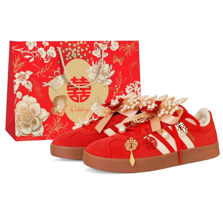 Adidas Adidas Vl Court Classic German Army Trainers Unisex Red