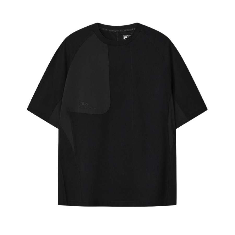 FILA ORIGINALE T Shirts Men's Jet Black Crew Neck Moderate