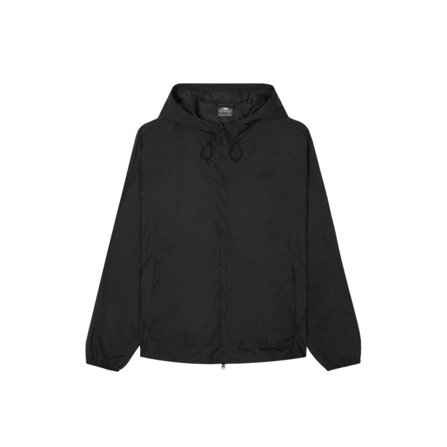 New Balance New Balance Jackets Unisex Black Hooded Non Detachable Thin Wind Shell