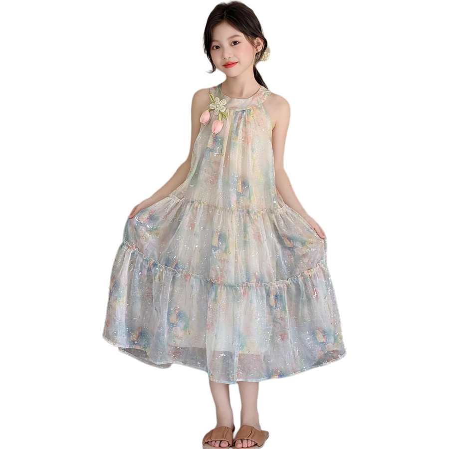 YALU Grade School Dresses Camisole Moderate Midi Skirt