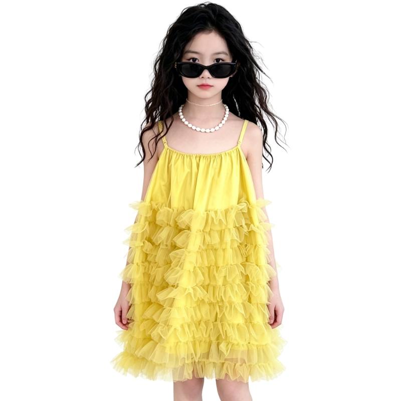 YALU Grade School Dresses Camisole Moderate Midi Skirt