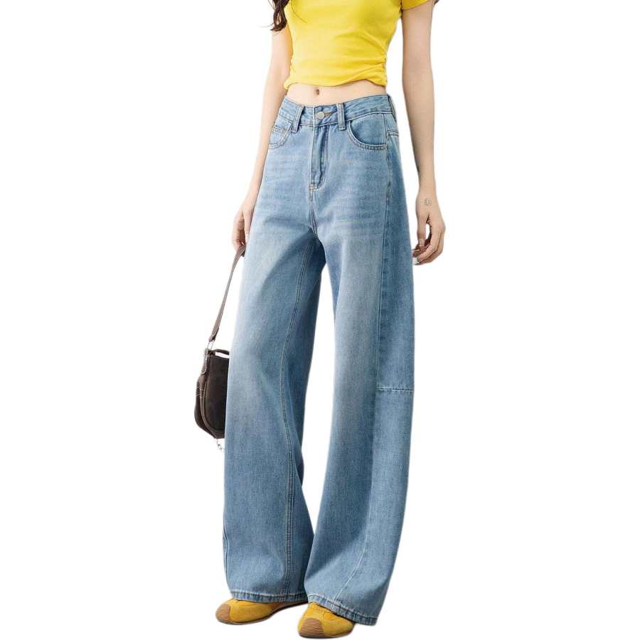 Tonlion Jeans Women's Moderate Wide Leg Pants