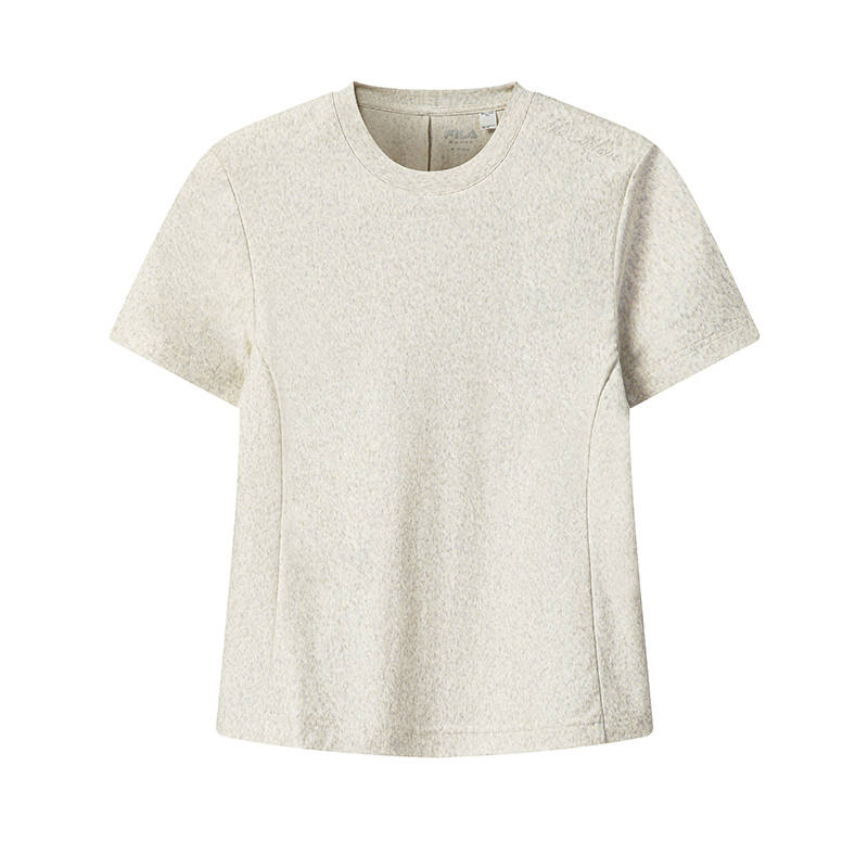 FILA MILANO T Shirt Women's Light Khaki Heather Gray
