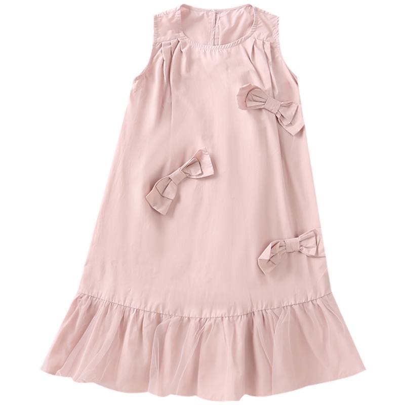 YALU Grade School Dresses Lapel Moderate Midi Skirt Stretch