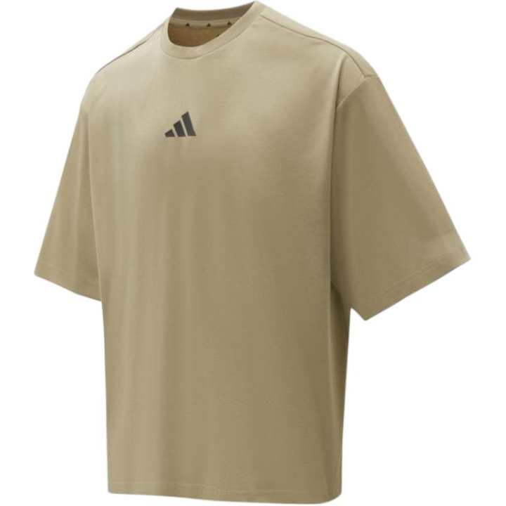 Adidas Adidas T Shirts Men's Khaki Crew Neck Moderate