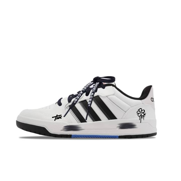 Adidas Adidas Slip Resistant Low top Skateboard Shoes Unisex Black White Blue