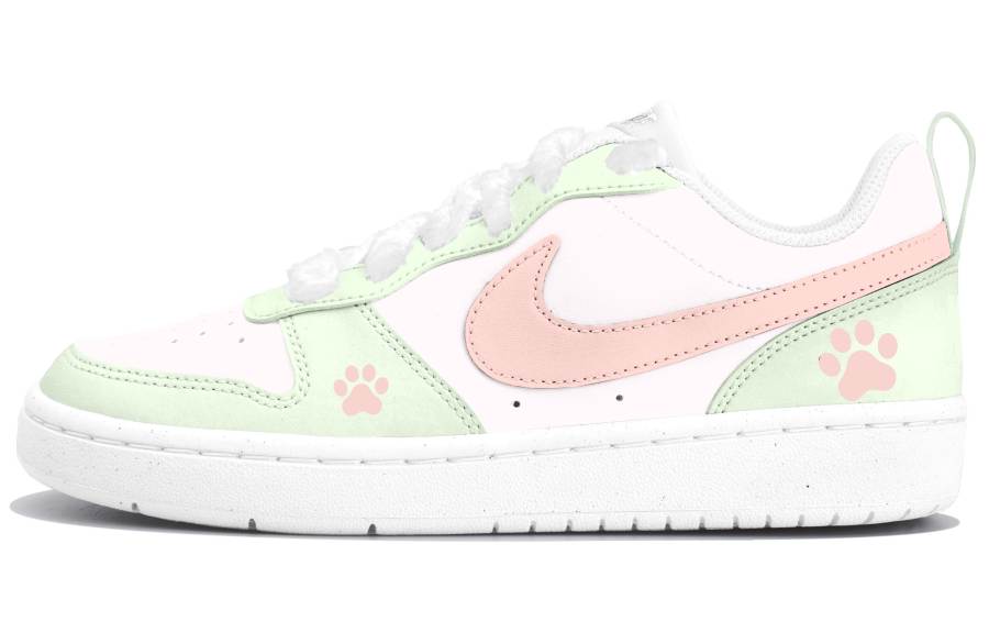 Nike Nike Court Borough Leather Low top Kids' Skateboarding Shoes Pink Teenagers