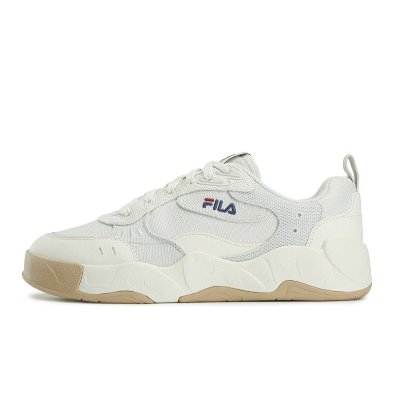 FILA CHAMEO Abrasion Resistant, Breathable, Lightweight Low top Canvas Shoes Men's Milk White/White Agate Gray