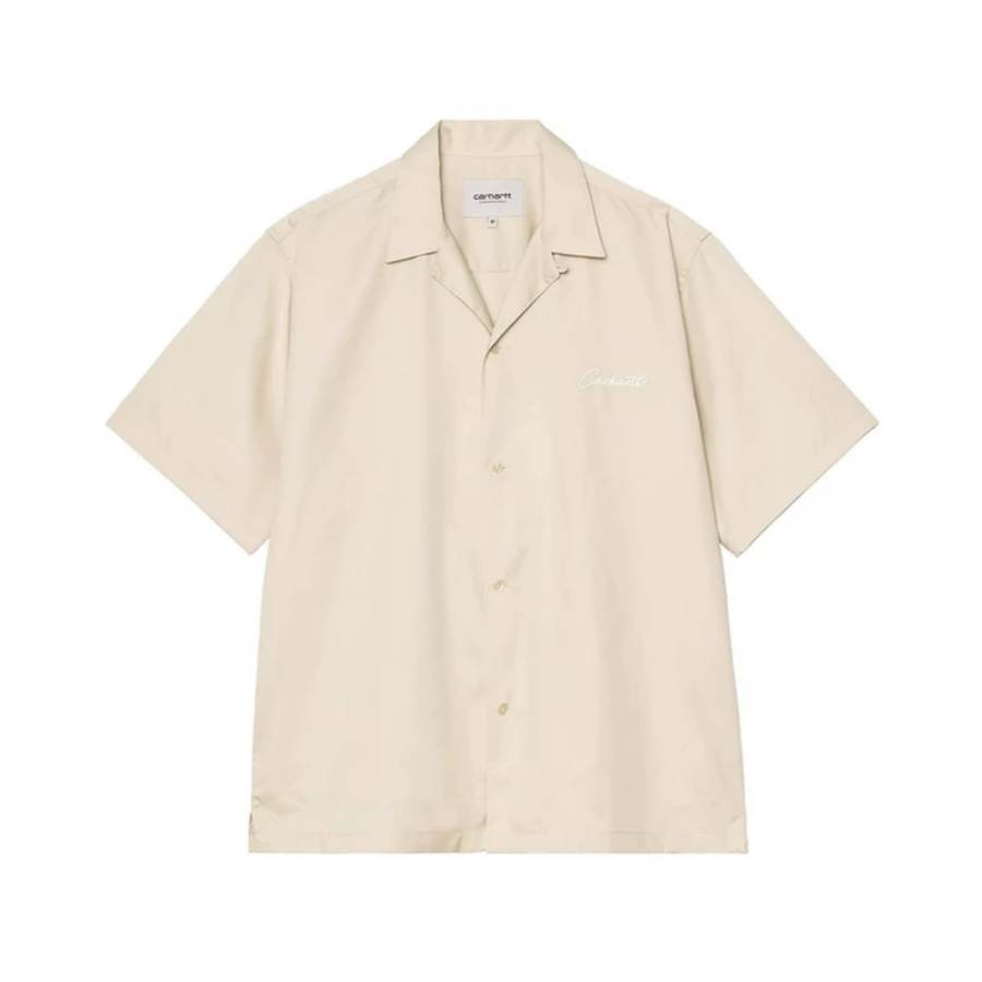 Carhartt WIP Shirts Men's KHL/Khaki Cuban Collar Moderate Other