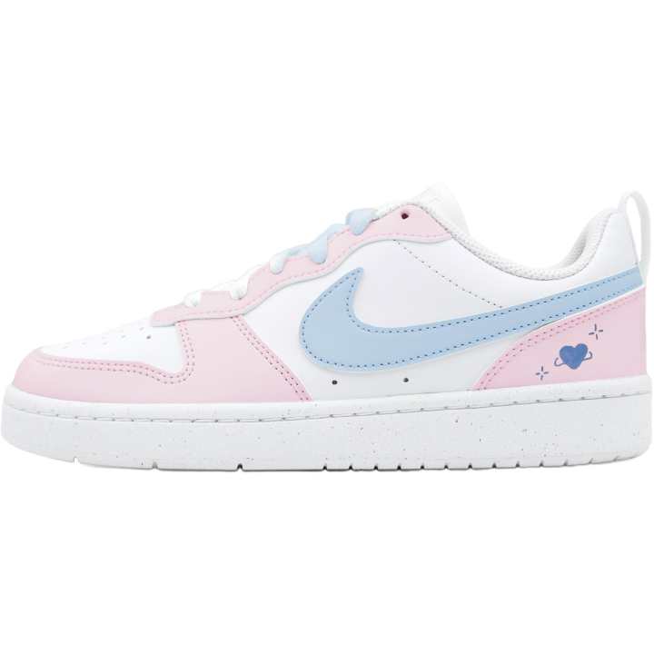 Nike Nike Court Borough Cloud Pink Ice Core Leather Cushioning Abrasion Resistant Breathable Low top