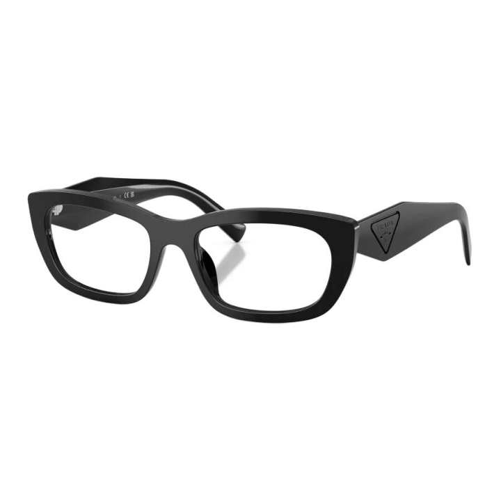 PRADA PRADA Acetate Irregular Shape Prescription Glasses Women's Black